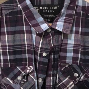 Marc Echo Cut & Sew short sleeve polo shirt.